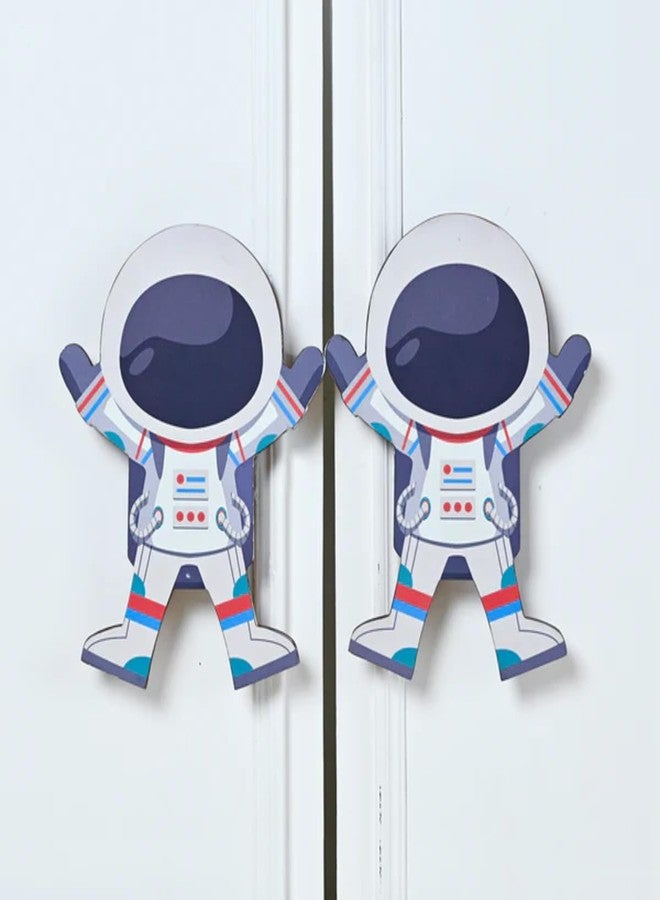Look Mumma Astronaut Premium Wooden Cupboard Handle/Drawer - Handcrafted Kids Room Hardware - Image 1